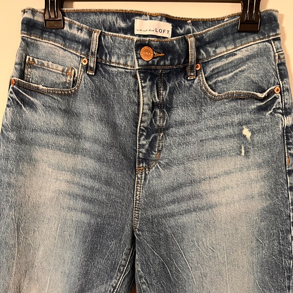 Made and Loved Loft High Waist Straight Cropped Jeans size 4 - Picture 4 of 8